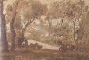 Claude Lorrain Pastoral Landscape (mk17) oil painting on canvas